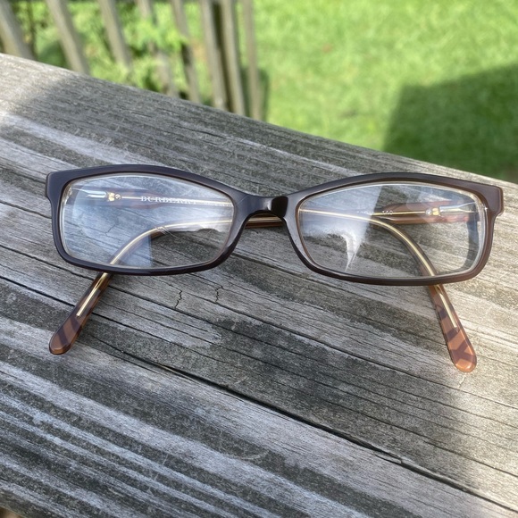 SOLD💲Burberry glasses frames Made in Italy 52[]16 140 B2004 3023 Brown Clear - Picture 2 of 16